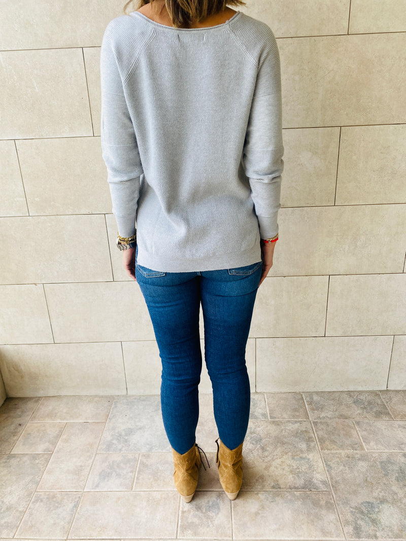 Grey Light Knit Pullover