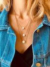 Gold Pearl Layered Necklace