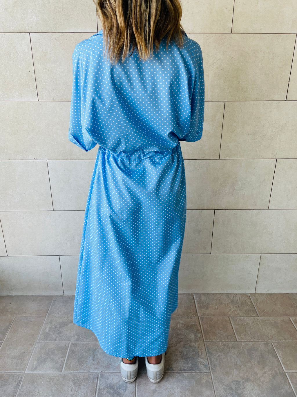 Polka Printed Shirt Dress