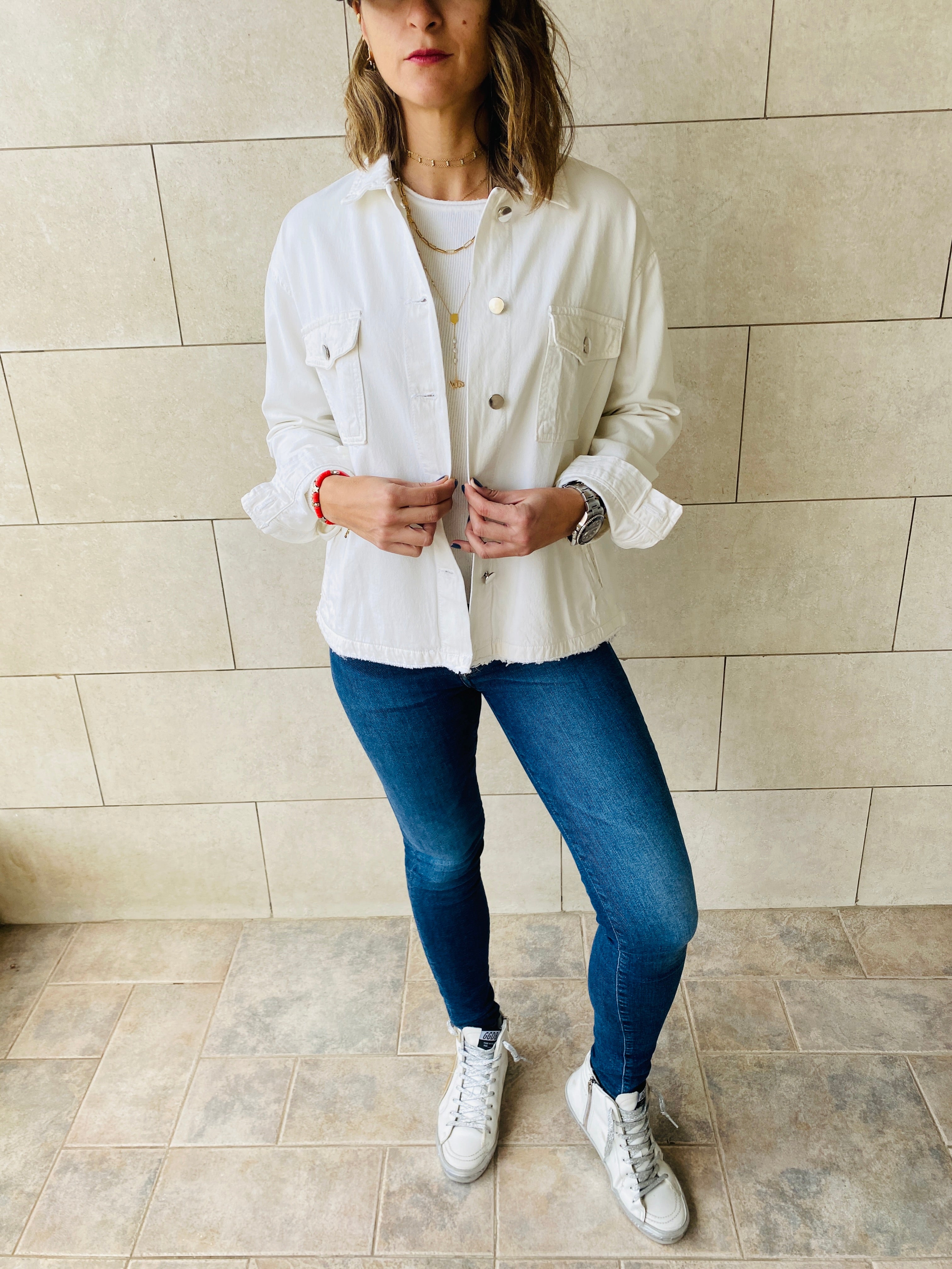 White Denim Jacket