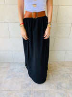 Black Fold-Over Skirt