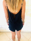 Black Lace Trim Playsuit