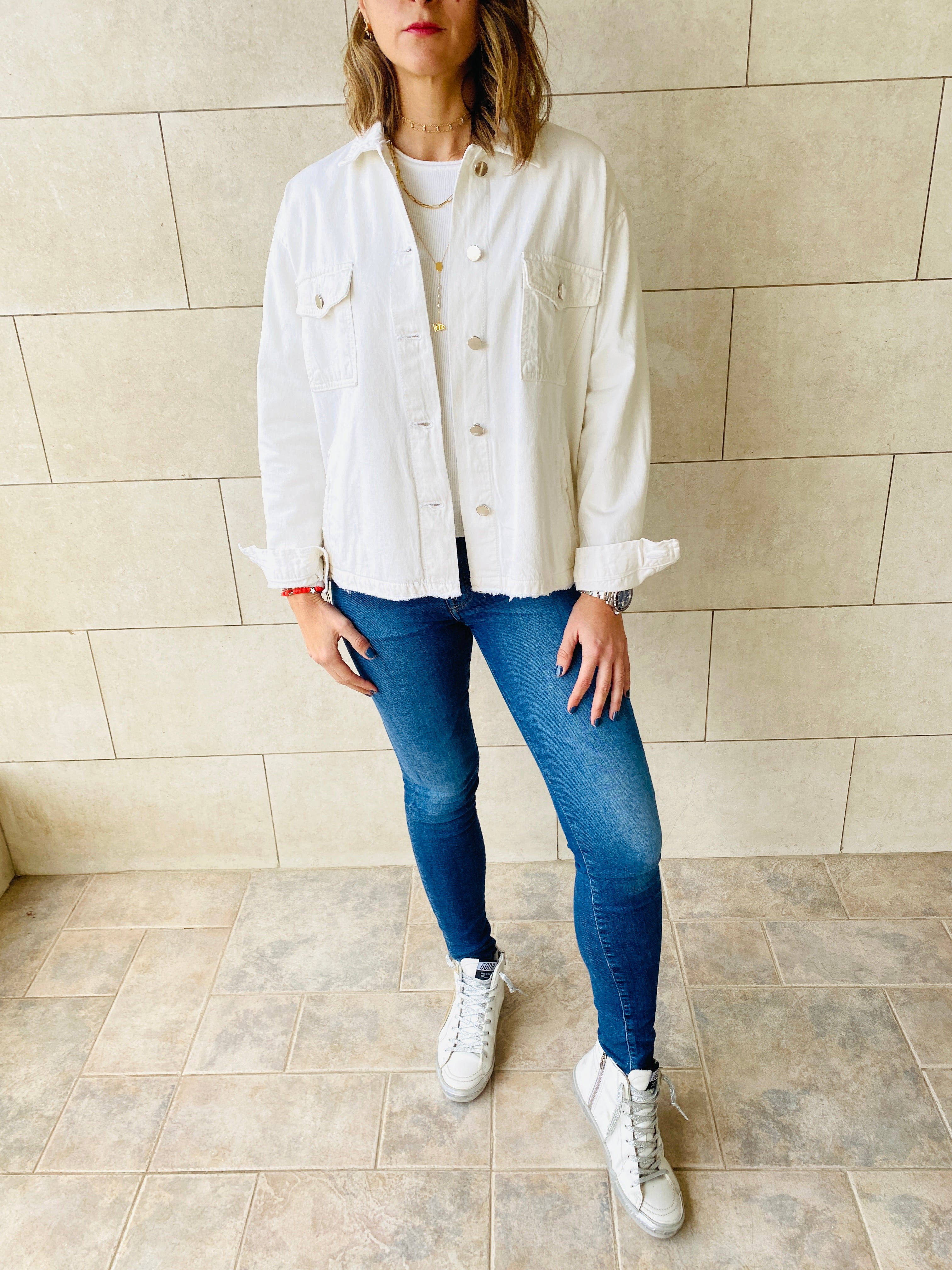 White Denim Jacket
