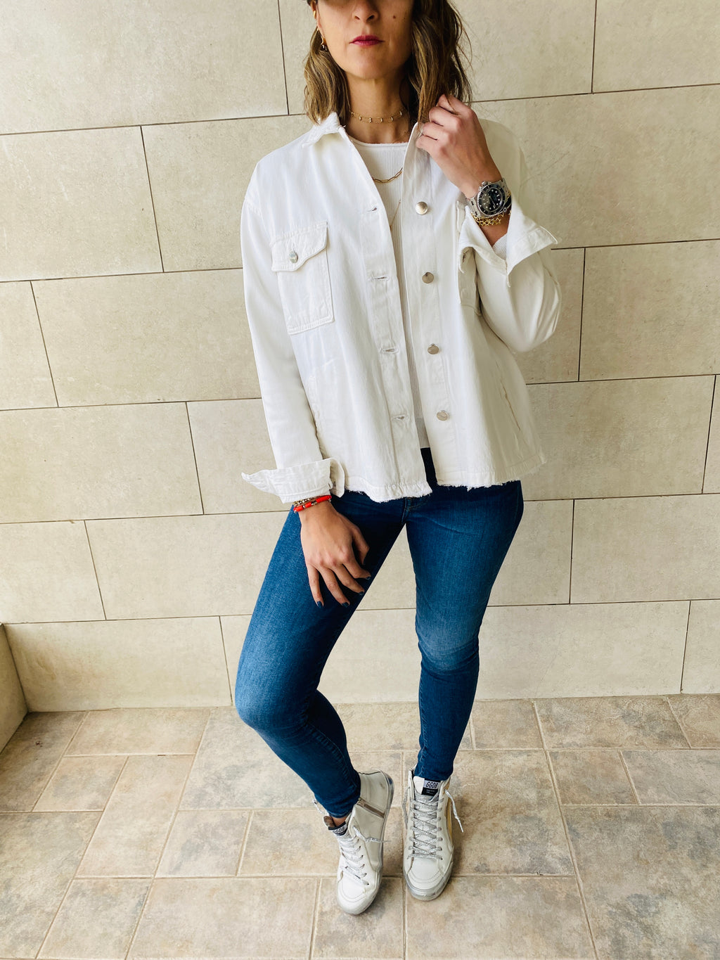 White Denim Jacket