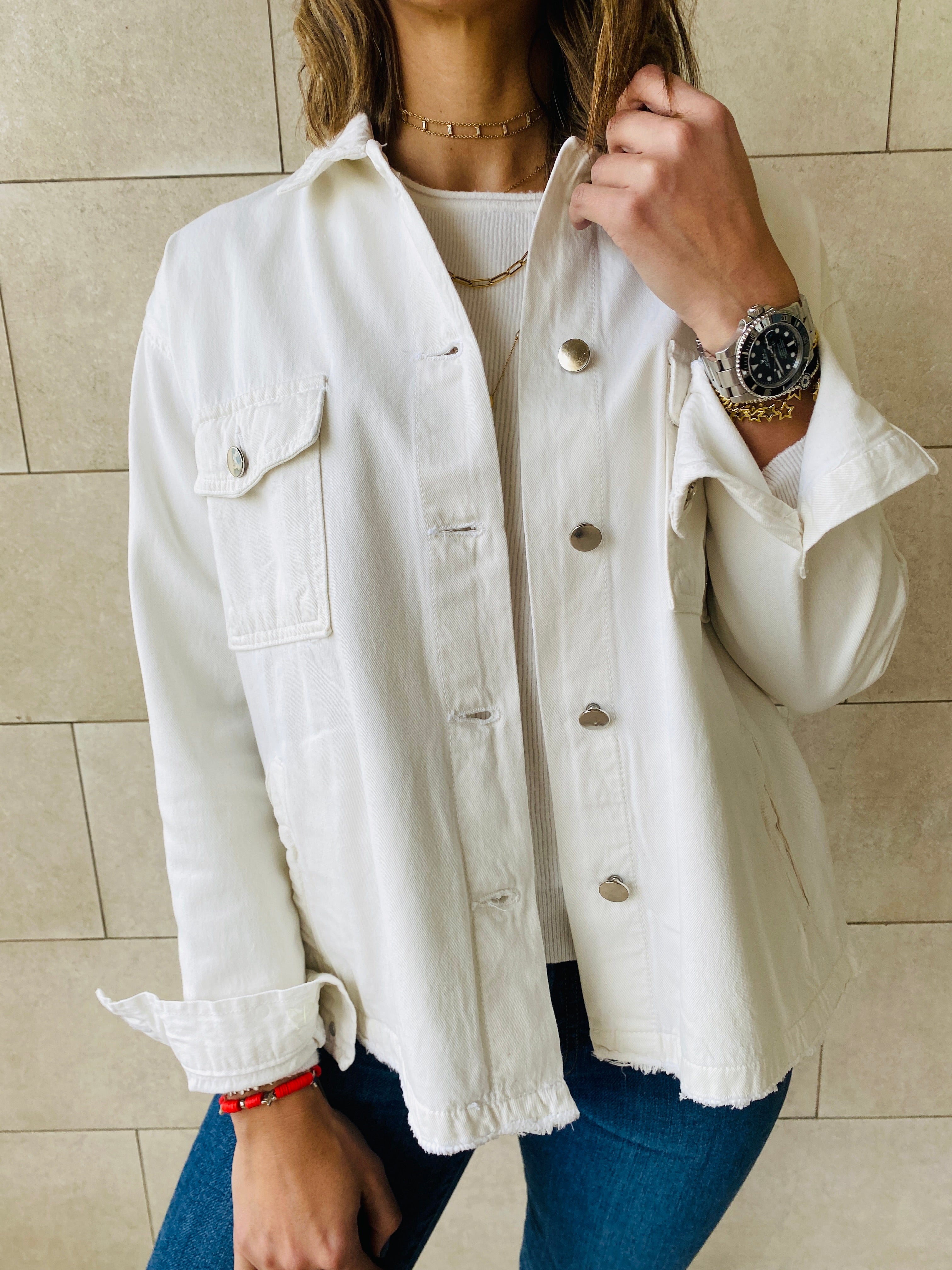 White Denim Jacket