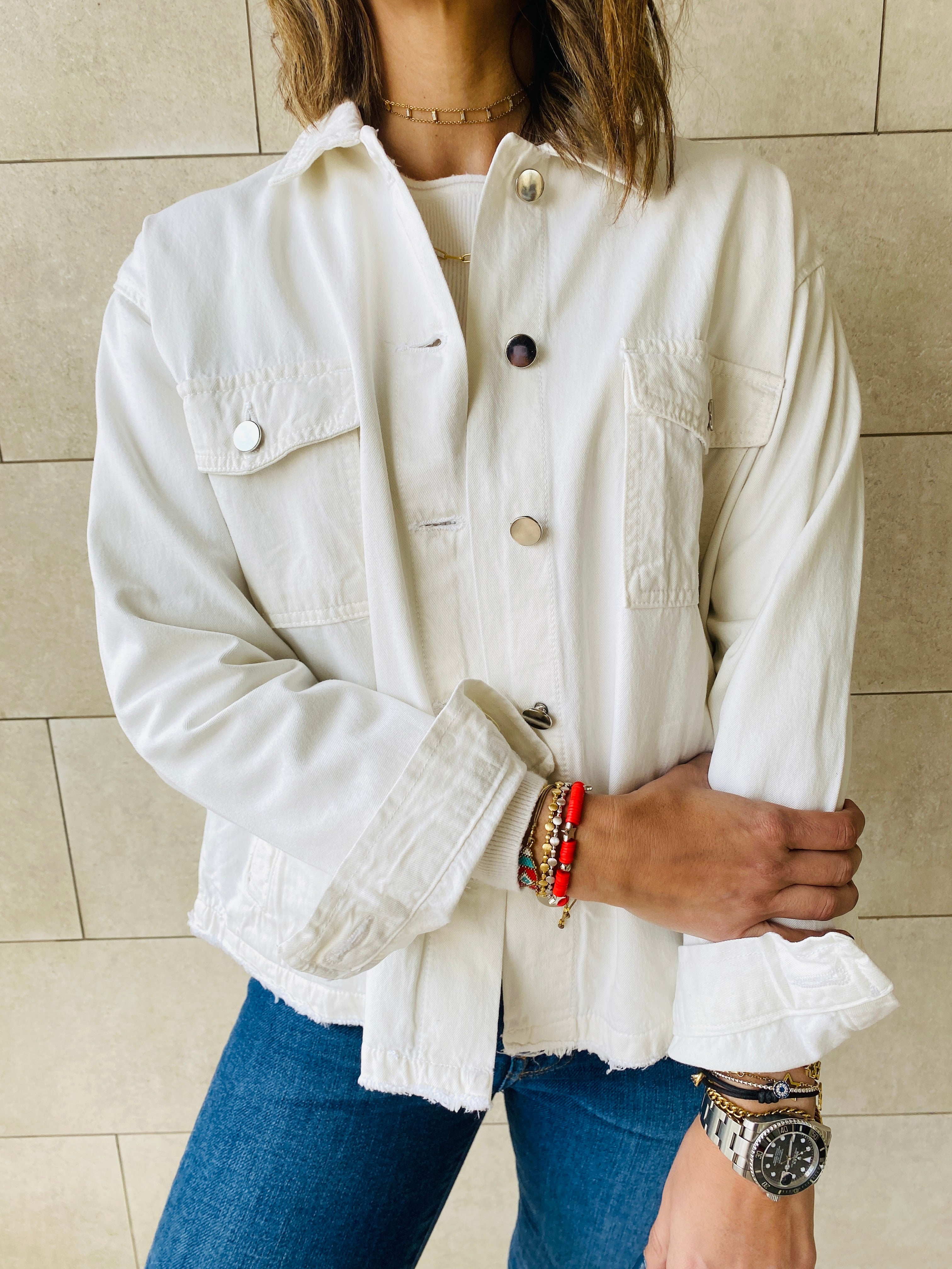 White Denim Jacket