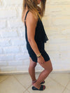 Black Lace Trim Playsuit