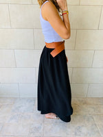 Black Fold-Over Skirt