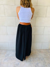 Black Fold-Over Skirt