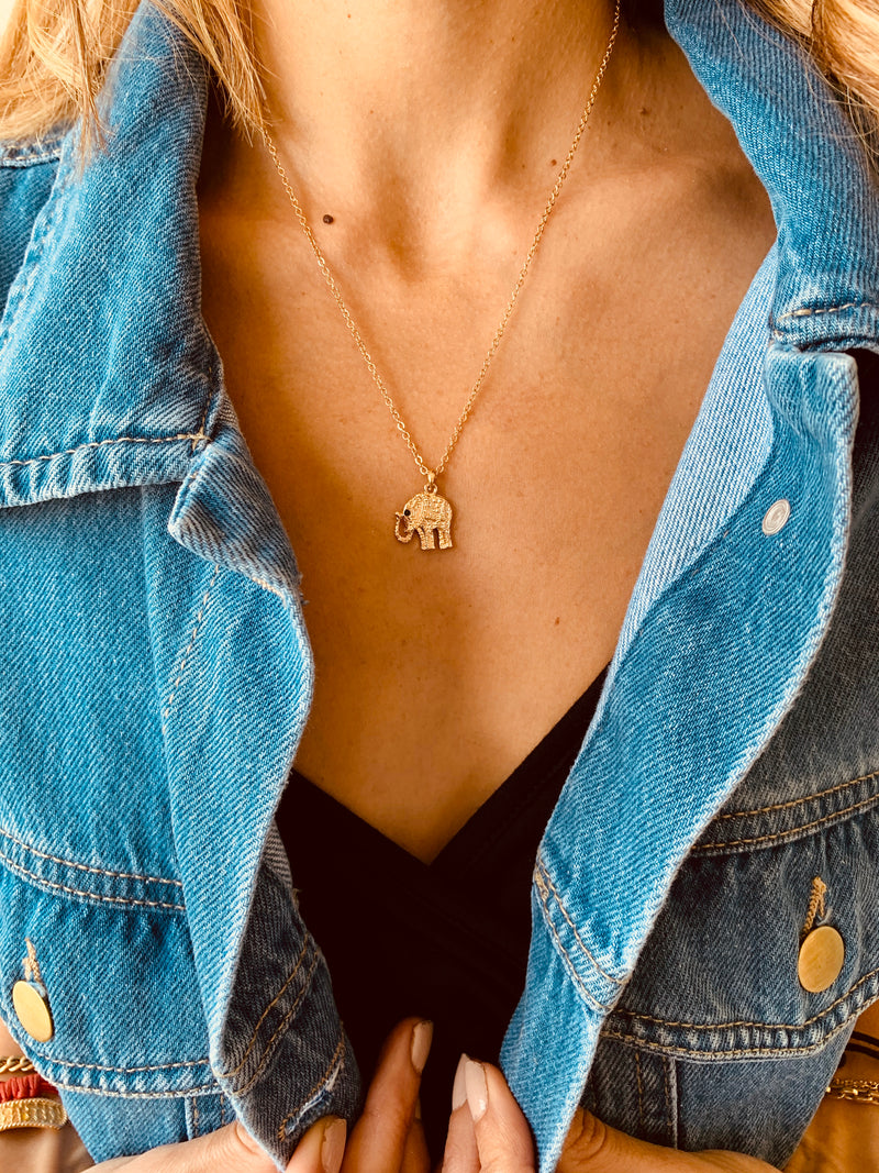Gold Elephant Necklace