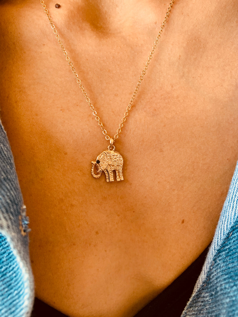 Gold Elephant Necklace