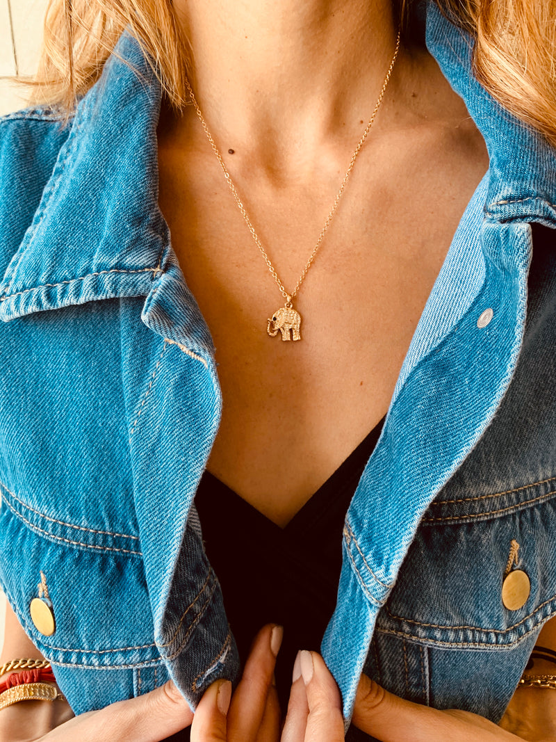 Gold Elephant Necklace