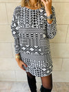 Monochrome Tribal Knit Tunic