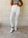 White Pocket Cargo Pants