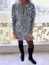 Monochrome Tribal Knit Tunic