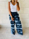 Tie Dye Denim Flare Pants