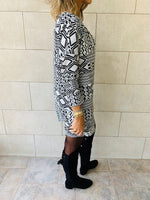 Monochrome Tribal Knit Tunic