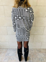 Monochrome Tribal Knit Tunic