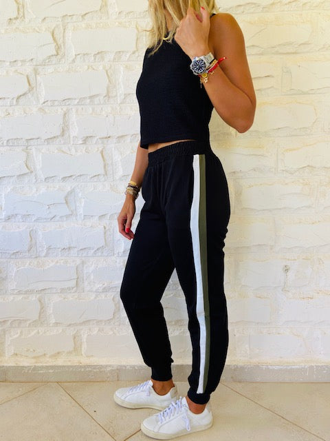 The Olive Stripe Jogger