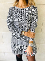Monochrome Tribal Knit Tunic