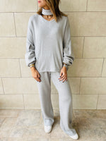 Grey Knit Travel Set