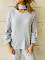 Grey Knit Travel Set