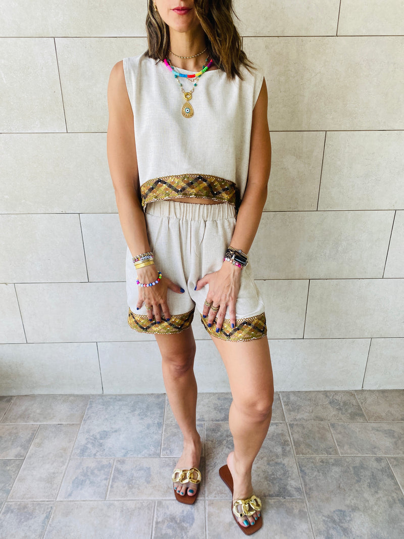 Beige Carmen Beach Set