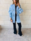 Light Blue Double Button Denim Jacket