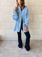 Light Blue Double Button Denim Jacket