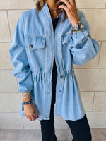 Light Blue Double Button Denim Jacket