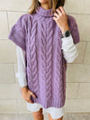 Lilac Kate Cable Poncho
