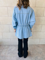 Light Blue Double Button Denim Jacket