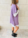 Lilac Kate Cable Poncho