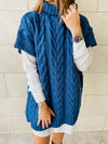 Blue Kate Cable Poncho