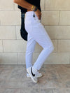 White Colored Mom Jeans