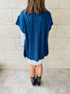 Blue Kate Cable Poncho