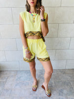 Yellow Carmen Beach Set