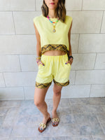 Yellow Carmen Beach Set