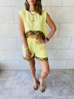 Yellow Carmen Beach Set