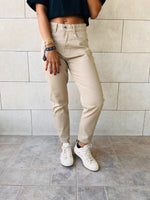 Beige Colored Mom Jeans