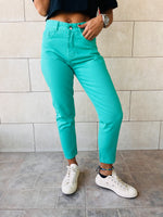 Green Colored Mom Jeans