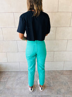 Green Colored Mom Jeans