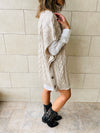 Beige Kate Cable Poncho