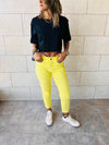 Yellow Colored Mom Jeans