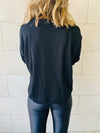 Black Drawstring Sweatshirt