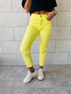 Yellow Colored Mom Jeans