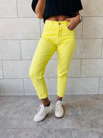 Yellow Colored Mom Jeans