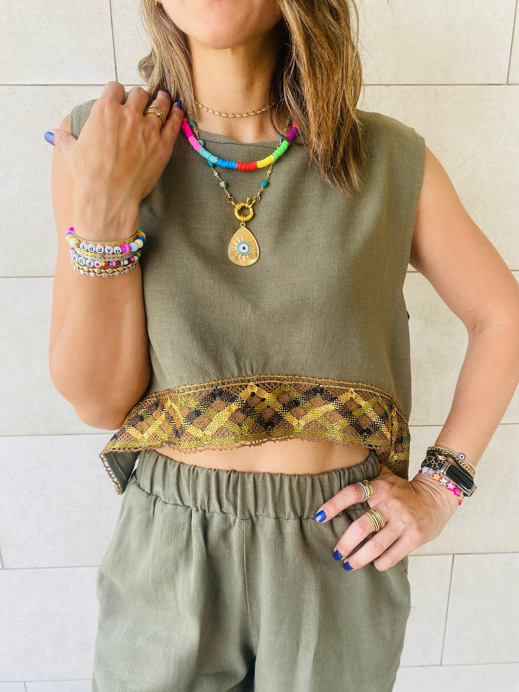 Olive Carmen Beach Set