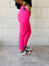 Fuchsia Colored Mom Jeans