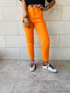 Orange Colored Mom Jeans